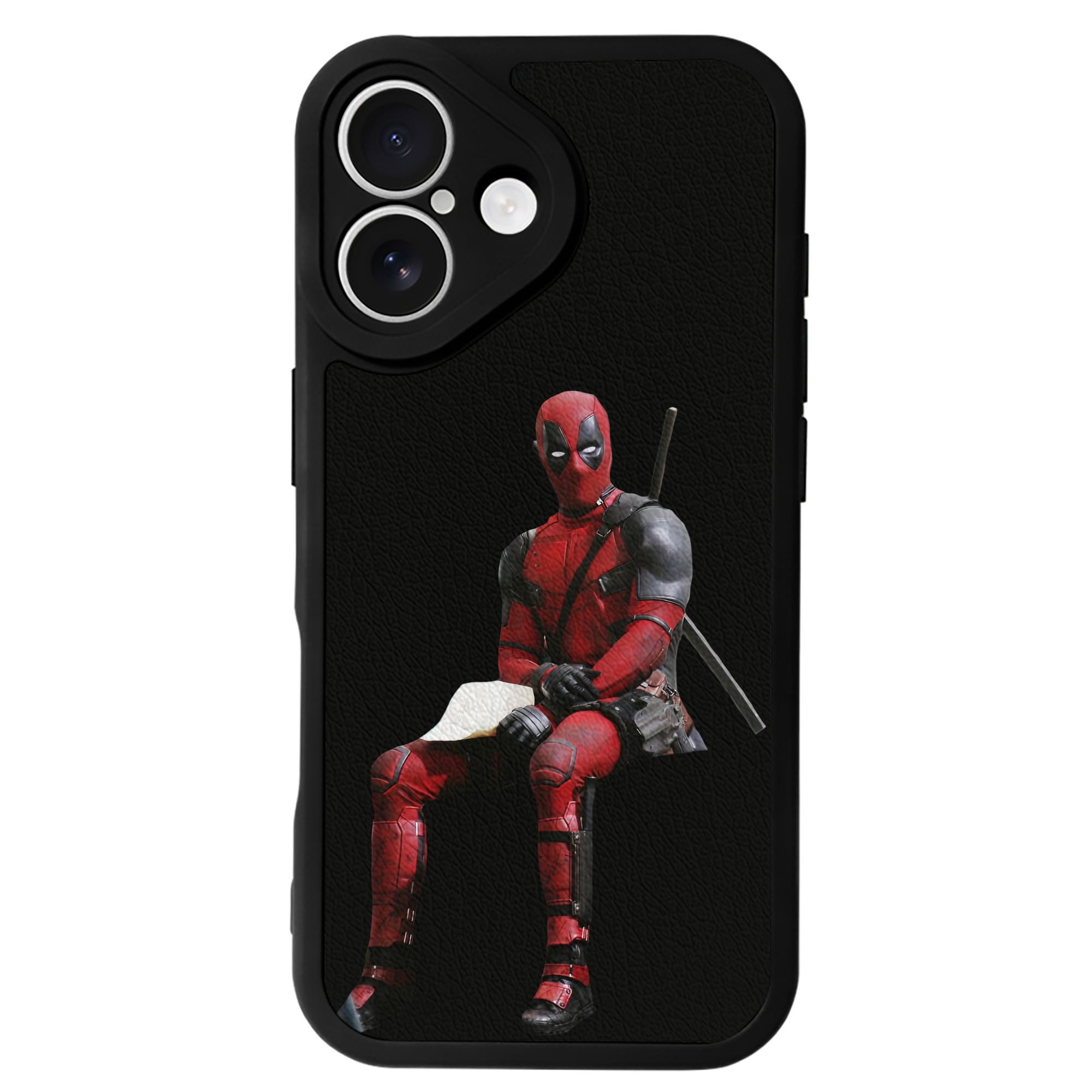 （画像用） Deadpool デッドプール 【iPhone 16シリーズ対応】シリコンスマホケース（レザー調） 材質：シリコン